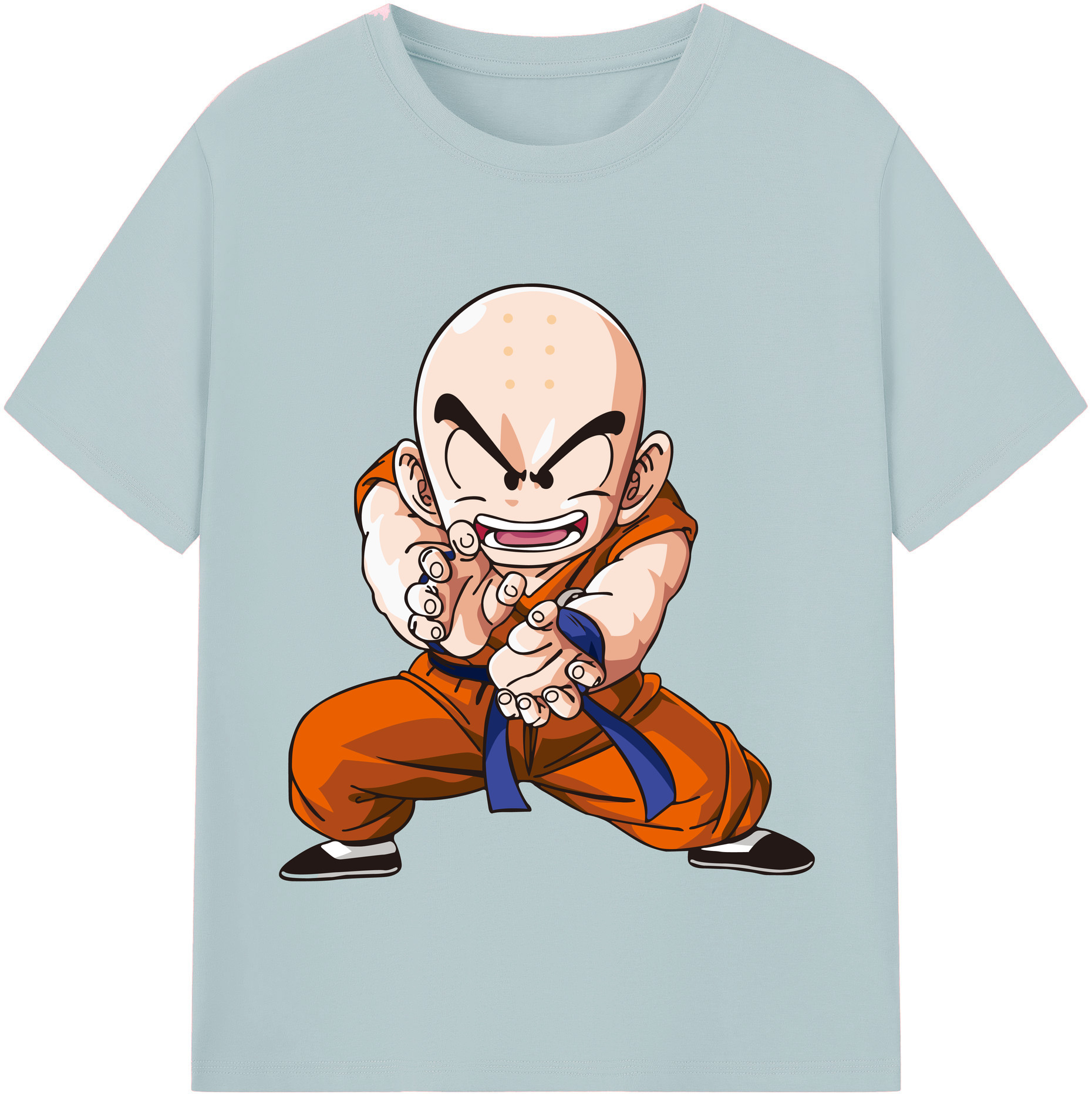 （画像用） ドラゴンボール クリリン DRAGON BALL krillin 綿100％半袖Tシャツ（フロントプリント）